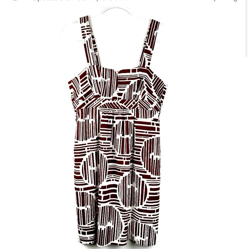 Trina Turk Nanna Retro Split Neck Tank Dress 8